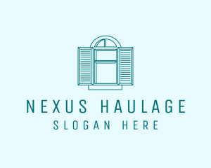 Teal Window Shutters logo design