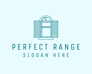 Teal Window Shutters logo design