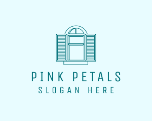 Teal Window Shutters logo design