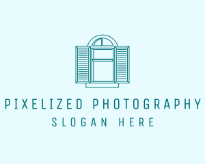 Teal Window Shutters logo design