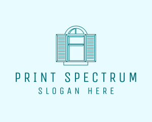 Teal Window Shutters logo design