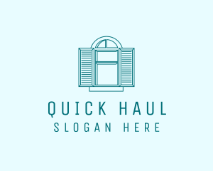 Teal Window Shutters logo design