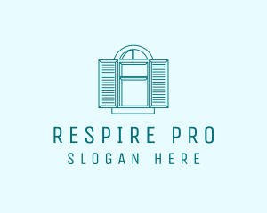 Teal Window Shutters logo design