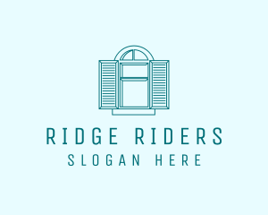 Teal Window Shutters logo design