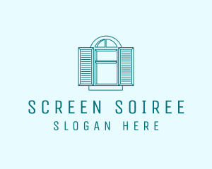 Teal Window Shutters logo design