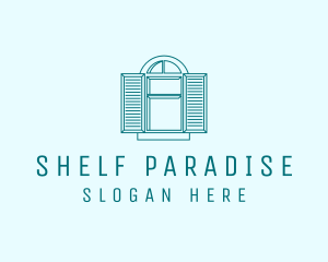 Teal Window Shutters logo design