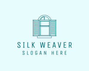 Teal Window Shutters logo design