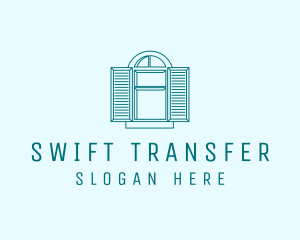 Teal Window Shutters logo design