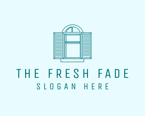 Teal Window Shutters logo design