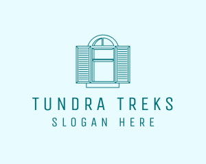 Teal Window Shutters logo design