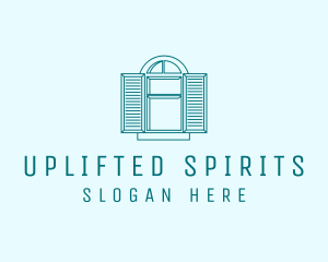 Teal Window Shutters logo design