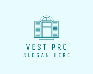 Teal Window Shutters logo design