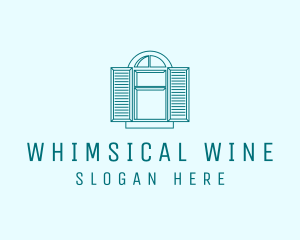 Teal Window Shutters logo design