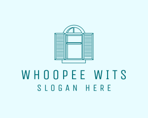 Teal Window Shutters logo design