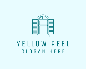 Teal Window Shutters logo design