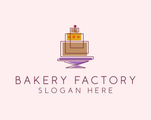 Geometric Cake Bakery  logo design