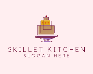 Geometric Cake Bakery  logo design