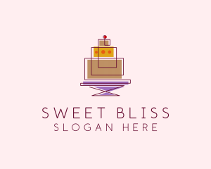 Geometric Cake Bakery  logo design