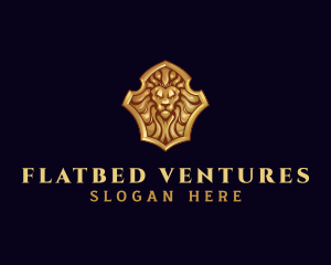 Lion Shield Animal logo design