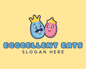 Royal Couple Egg  logo design