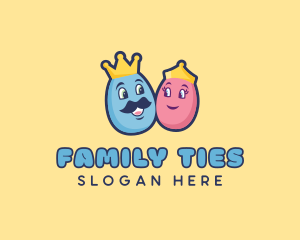 Royal Couple Egg  logo design