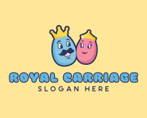 Royal Couple Egg  logo design