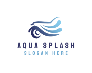 Car Wash Water Splash logo design