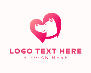 Heart Puppy Dog logo