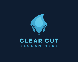 Water Drop Hand logo design