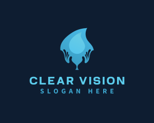 Water Drop Hand logo design