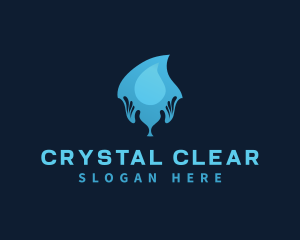 Water Drop Hand logo design