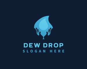 Water Drop Hand logo design