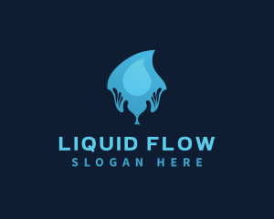 Water Drop Hand logo design