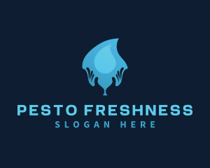 Water Drop Hand logo design