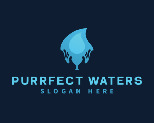 Water Drop Hand logo design