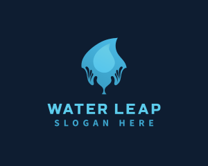 Water Drop Hand logo design