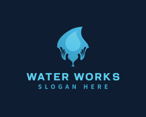 Water Drop Hand logo design