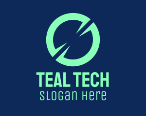 Round Teal Tech Application logo