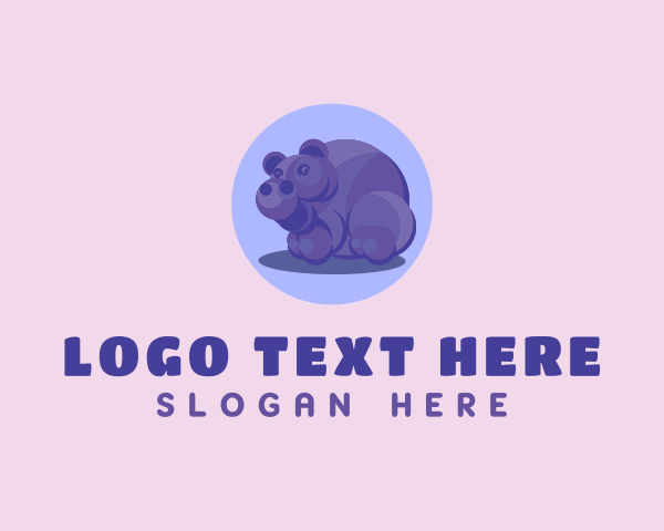 Hippopotamus logo example 1