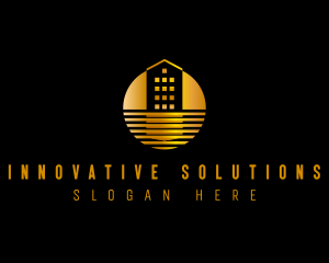 Skyscraper Sun Building logo