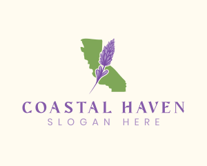 California Lavender Flower logo design