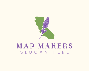 California Lavender Flower logo design