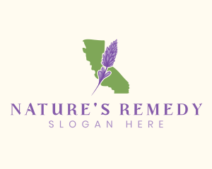 California Lavender Flower logo design