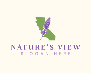 California Lavender Flower logo design