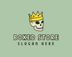 Skull Crown King logo design