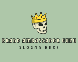 Skull Crown King logo design