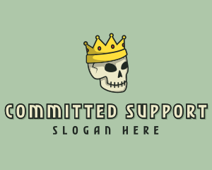 Skull Crown King logo design