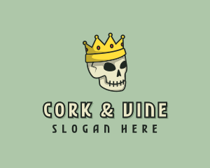 Skull Crown King logo design