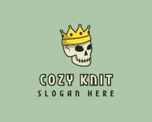 Skull Crown King logo design