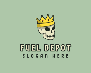 Skull Crown King logo design